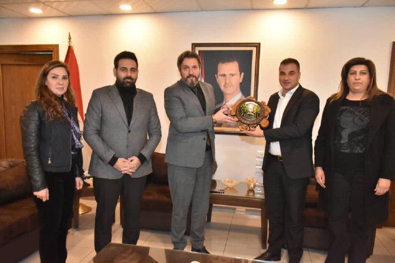 A meeting took place between Muhammad Ali and the President of the Syrian Olympic Committee - President of the General Sports Federation of the SAR, Firas Mualla