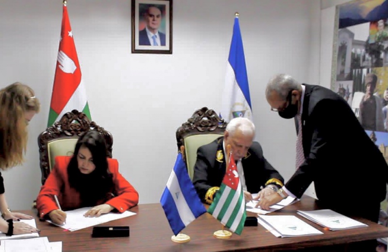 A ceremony of agreements signing was held between the Republic of Abkhazia and the Republic of Nicaragua 