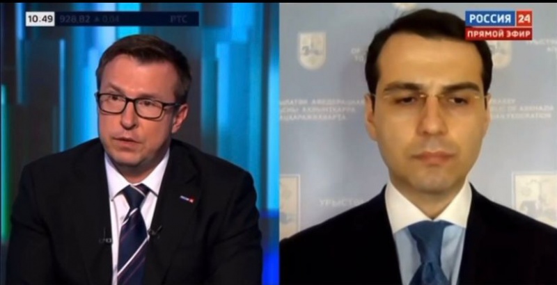 İnal Ardzinba, Rusya 24 televizyon kanalına röportaj verdi