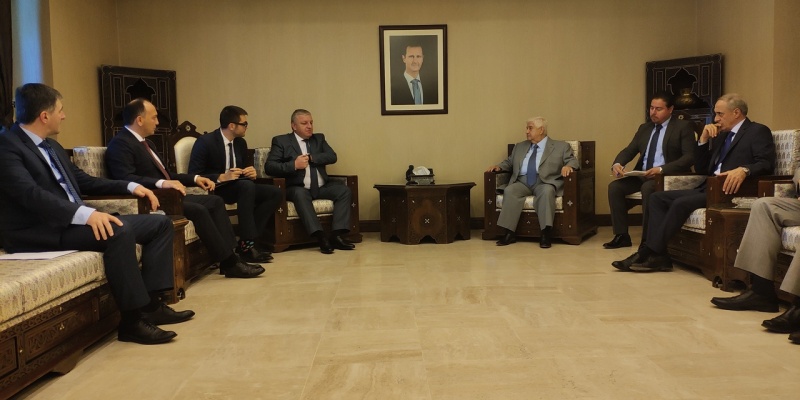 Abhazya Cumhuriyeti heyeti Suriye Arap Cumhuriyeti Dışişleri Bakanı Walid al-Muallem ile görüştü