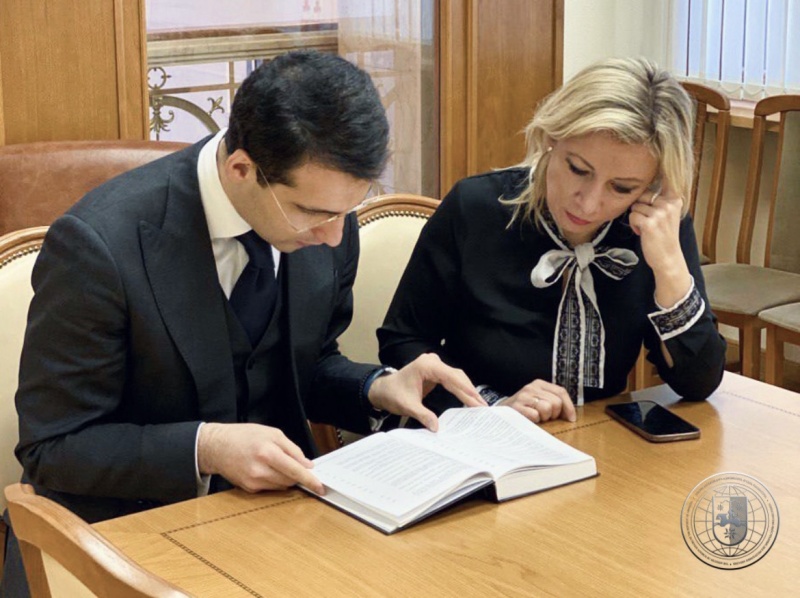 Inal Ardzinba and Maria Zakharova discussed a plan on revitalization of international information policy of Abkhazia