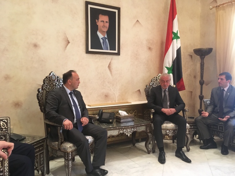 О встрече делегации Республики Абхазия с Председателем Народного совета Сирии Наджатом Анзуром