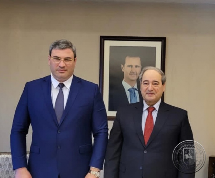 Bagrat Khutaba, Ambassador of Abkhazia to Syria held a meeting with Dr. Faisal Mikdad, the Minister of Foreign Affairs and Compatriots Abroad of the SAR 