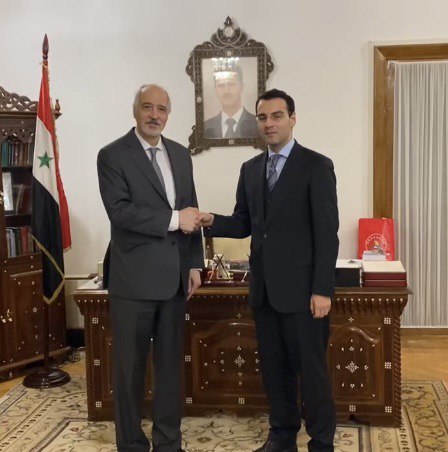 Министр иностранных дел Республики Абхазия Инал Ардзинба встретился с новым Послом Сирийской Арабской Республики в Российской Федерации Башаром Джаафари