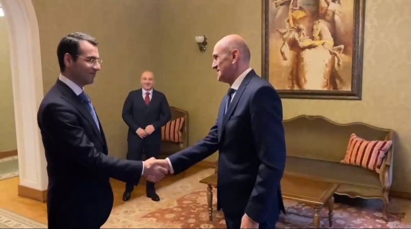 Inal Ardzinba met with Akhsar Dzhioev, the Minister of Foreign Affairs of the Republic of South Ossetia 