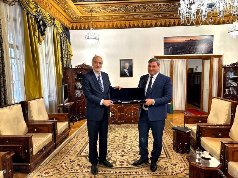 Bagrat Khutaba met with Ambassador Extraordinary and Plenipotentiary of Syria to Russia Dr. Bashar Al-Jaafari in Moscow