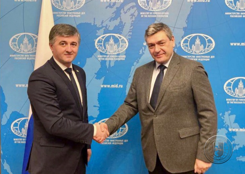 Andrei Rudenko and Irakli Tuzhba met at the Russian Foreign Ministry