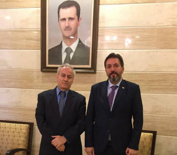 Chargé d'Affaires of the Republic of Abkhazia in the Syrian Arab Republic Muhammad Ali held a meeting with the Deputy Director of the Department of Europe of the MFA of Syria Samir Bashur